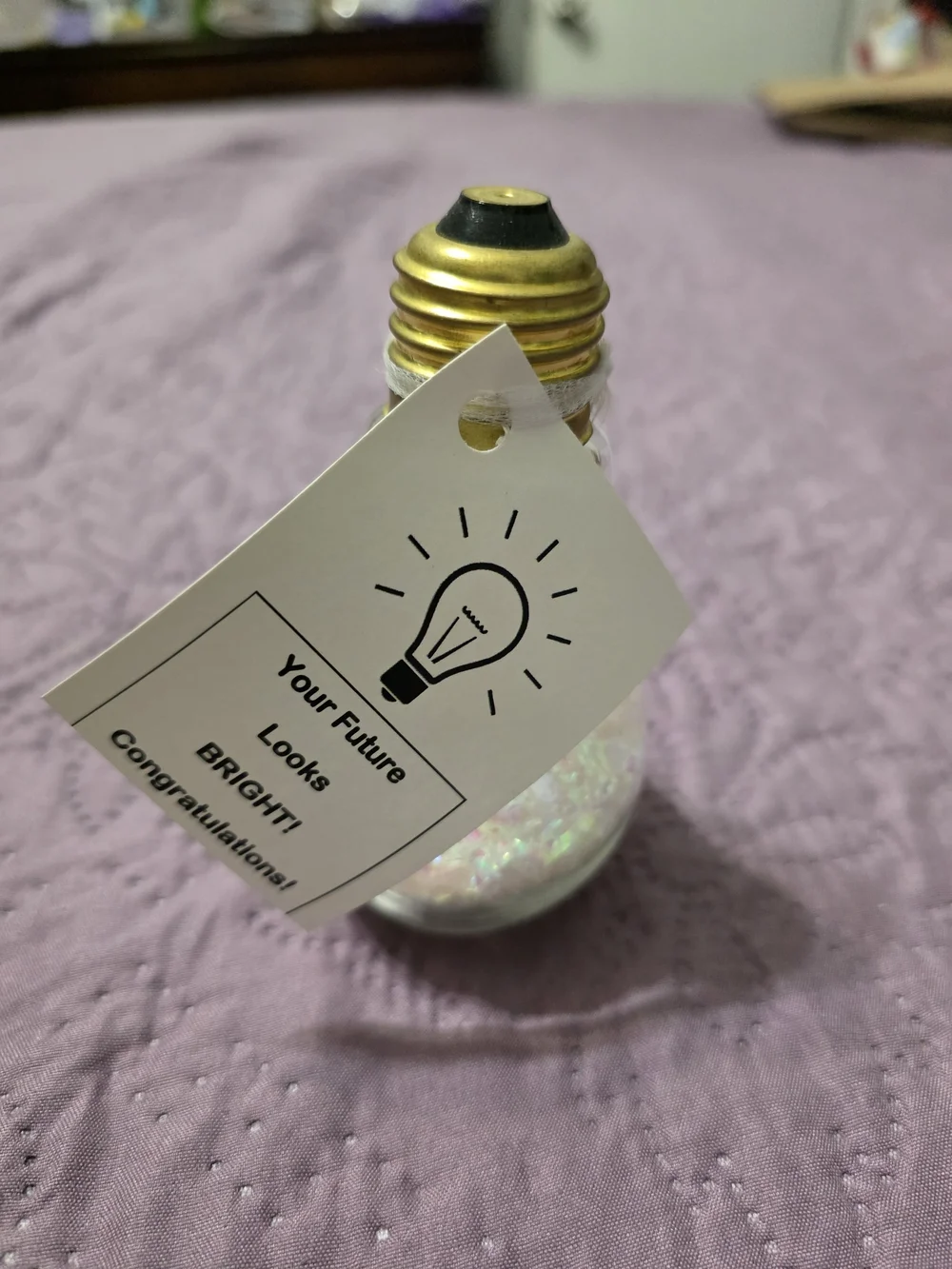 Gold-Tipped Decorative Light Bulb Favor - Home Party Supplies